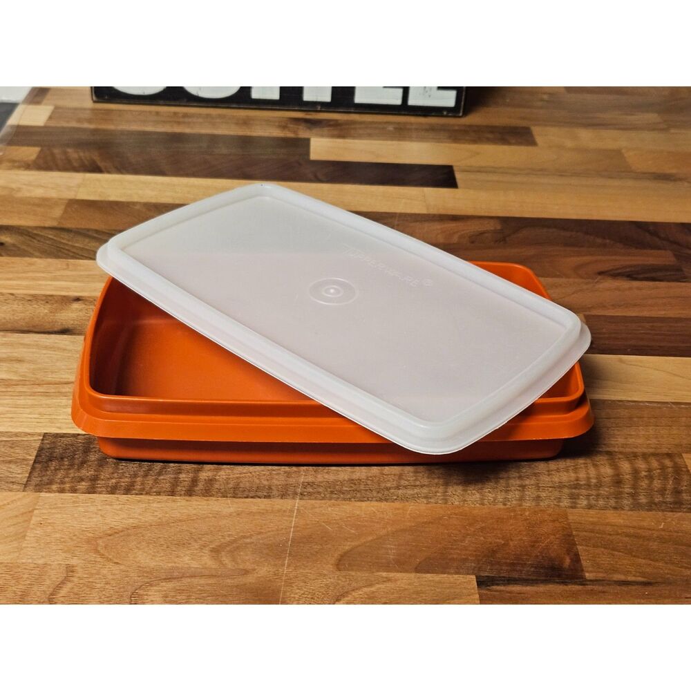 Vintage Tupperware 816 Deli Keeper Cheese Cold Cuts Paprika Red With Lid